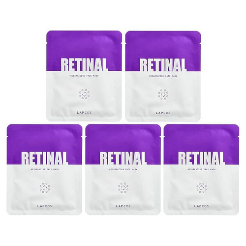 <img alt="Lapcos, Retinal Resurfacing Face Beauty Mask, 5 Sheets, 1.05 oz (30 g) Each" title="Lapcos, Retinal Resurfacing Face Beauty Mask, 5 Sheets, 1.05 oz (30 g) Each,818929025536"