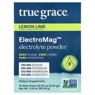 <img alt="True Grace, ElectroMag, Electrolyte Powder, Lemon Lime, 16 Stick Packs, 0.20 oz (5.64 g) Each" title="True Grace, ElectroMag, Electrolyte Powder, Lemon Lime, 16 Stick Packs, 0.20 oz (5.64 g) Each,810149500121"