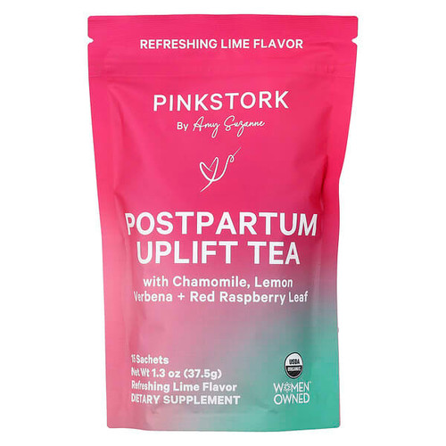 <img alt="Pink Stork, Postpartum Uplift Tea, Refreshing Lime, 15 Sachets, 1.3 oz (37.5 g)" title="Pink Stork, Postpartum Uplift Tea, Refreshing Lime, 15 Sachets, 1.3 oz (37.5 g),851204007438"