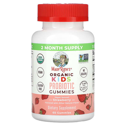 <img alt="MaryRuths, Organic Kids Probiotic Gummies, Strawberry, 60 Gummies" title="MaryRuths, Organic Kids Probiotic Gummies, Strawberry, 60 Gummies,850029392279"