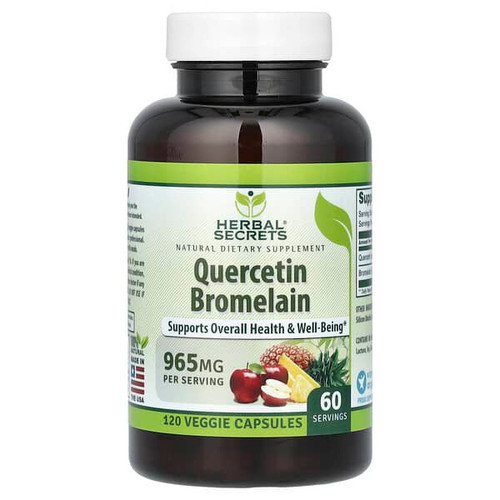 <img alt="Herbal Secrets, Quercetin Bromelain, 120 Veggie Capsules" title="Herbal Secrets, Quercetin Bromelain, 120 Veggie Capsules,810180027250"