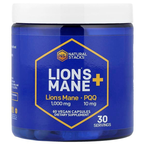<img alt="Natural Stacks, Lions Mane With PQQ, 60 Vegan Capsules" title="Natural Stacks, Lions Mane With PQQ, 60 Vegan Capsules,850038130626"