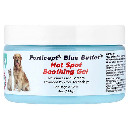 <img alt="Forticept, Blue Butter, Hot Spot Soothing Gel, For Dogs & Cats, 4 oz (114 g)" title="Forticept, Blue Butter, Hot Spot Soothing Gel, For Dogs & Cats, 4 oz (114 g),853559007002"