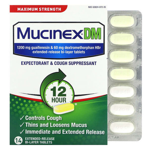 <img alt="Mucinex, DM, Maximum Strength, 14 Extended-Release Bi-Layer Tablets" title="Mucinex, DM, Maximum Strength, 14 Extended-Release Bi-Layer Tablets,363824072142"