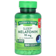 <img alt="Natures Truth, Sleep Melatonin Plus L-Theanine, 10 mg, 180 Vegetarian Tablets" title="Natures Truth, Sleep Melatonin Plus L-Theanine, 10 mg, 180 Vegetarian Tablets,840093122421"