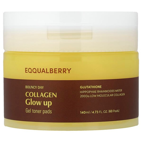 <img alt="EQQUALBERRY, Bouncy Day, Collagen Glow Up, Gel Toner Pads, 60 Pads" title="EQQUALBERRY, Bouncy Day, Collagen Glow Up, Gel Toner Pads, 60 Pads,8809875456354"