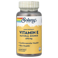 <img alt="Solaray, Vitamin E, 670 mg, 60 Softgels" title="Solaray, Vitamin E, 670 mg, 60 Softgels,076280042047"