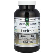 <img alt="Amazing Nutrition, Lecithin, 1,200 mg, 240 Softgels" title="Amazing Nutrition, Lecithin, 1,200 mg, 240 Softgels,810180023672"