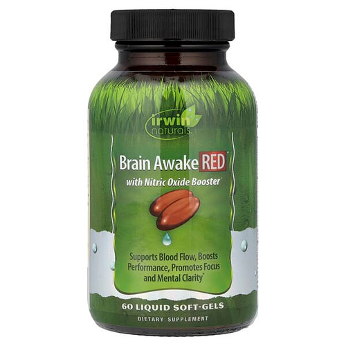 <img alt="Irwin Naturals, Brain Awake Red, 60 Liquid Soft-Gels" title="Irwin Naturals, Brain Awake Red, 60 Liquid Soft-Gels,710363591281"