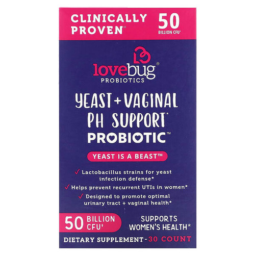 <img alt="LoveBug Probiotics, Yeast + Vaginal PH Support Probiotic, 50 Billion CFU, 30 Capsules" title="LoveBug Probiotics, Yeast + Vaginal PH Support Probiotic, 50 Billion CFU, 30 Capsules,864377000199"