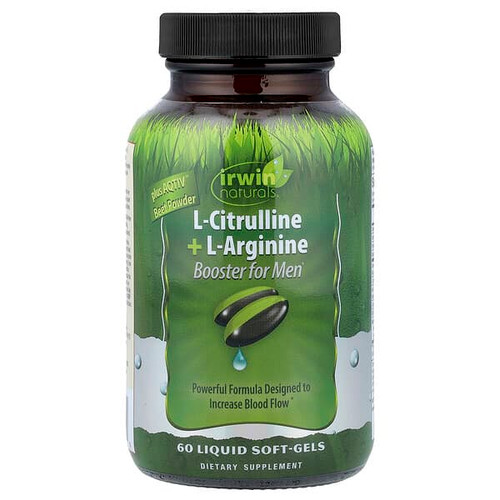 <img alt="Irwin Naturals, L-Citrulline + L-Arginine, Booster for Men, 60 Liquid Soft-Gels" title="Irwin Naturals, L-Citrulline + L-Arginine, Booster for Men, 60 Liquid Soft-Gels,840081407899"