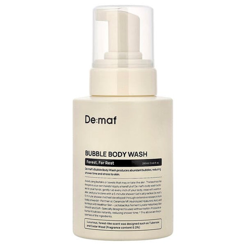 <img alt="De-maf, Bubble Body Wash, Forest, For Rest, 9.46 fl oz (280 ml)" title="De-maf, Bubble Body Wash, Forest, For Rest, 9.46 fl oz (280 ml),8800272980190"