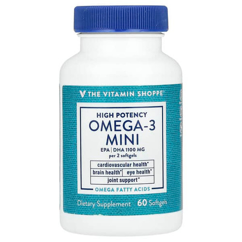<img alt="The Vitamin Shoppe, Omega-3 Mini, High Potency, 60 Softgels (700 mg per Softgel)" title="The Vitamin Shoppe, Omega-3 Mini, High Potency, 60 Softgels (700 mg per Softgel),766536036646"