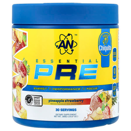 <img alt="AN Supps, Essential Pre, Chiquita, Pineapple Strawberry, 14.07 (399 g)" title="AN Supps, Essential Pre, Chiquita, Pineapple Strawberry, 14.07 (399 g),5056555208847"