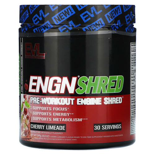 <img alt="EVLution Nutrition, ENGN Shred, Pre-Workout Engine Shred, Cherry Limeade, 8.8 oz (249 g)" title="EVLution Nutrition, ENGN Shred, Pre-Workout Engine Shred, Cherry Limeade, 8.8 oz (249 g),818901020580"