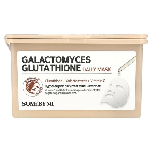 <img alt="SOME BY MI, Galactomyces Glutathione Daily Beauty Mask, 30 Sheets, 11.83 fl oz (350 ml)" title="SOME BY MI, Galactomyces Glutathione Daily Beauty Mask, 30 Sheets, 11.83 fl oz (350 ml),8809647394143"