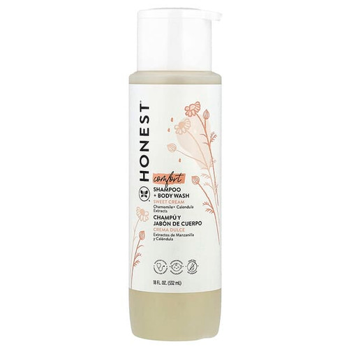 <img alt="The Honest Company, Comfort, Shampoo + Body Wash, Sweet Cream, 18 fl oz (532 ml)" title="The Honest Company, Comfort, Shampoo + Body Wash, Sweet Cream, 18 fl oz (532 ml),810094554514"
