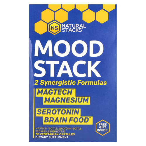 <img alt="Natural Stacks, Mood Stack, 2 Bottles, 15 Vegetarian Capsules Each" title="Natural Stacks, Mood Stack, 2 Bottles, 15 Vegetarian Capsules Each,850038130404"