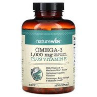 <img alt="NatureWise, Omega-3 Plus Vitamin E, 180 Softgels" title="NatureWise, Omega-3 Plus Vitamin E, 180 Softgels,855724007633"