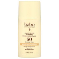 <img alt="Babo Botanicals, Daily Sheer Mineral Sunscreen Fluid, SPF 50, Fragrance Free, 1.7 fl oz (50 ml)" title="Babo Botanicals, Daily Sheer Mineral Sunscreen Fluid, SPF 50, Fragrance Free, 1.7 fl oz (50 ml),899248011769"