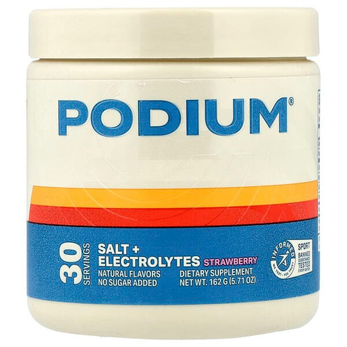<img alt="Podium Nutrition, Salt + Electrolytes, Strawberry, 5.71 oz (162 g)" title="Podium Nutrition, Salt + Electrolytes, Strawberry, 5.71 oz (162 g),810117601744"