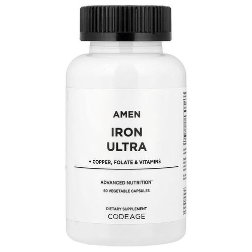 <img alt="Codeage, Amen, Iron Ultra, 60 Vegetable Capsules" title="Codeage, Amen, Iron Ultra, 60 Vegetable Capsules,850049609012"