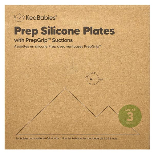 <img alt="KeaBabies, Prep Silicone Plates with PrepGrip Suctions, 6-36 Months, Desert, 3 Pack" title="KeaBabies, Prep Silicone Plates with PrepGrip Suctions, 6-36 Months, Desert, 3 Pack,810019229848"