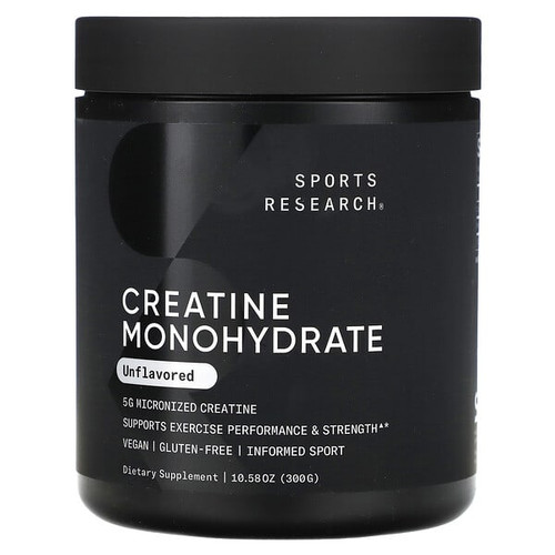 <img alt="Sports Research, Creatine Monohydrate, Unflavored, 10.58 oz (300 g)" title="Sports Research, Creatine Monohydrate, Unflavored, 10.58 oz (300 g),023249091806"