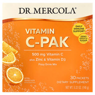 Dr. Mercola, Vitamin C-PAK, Natural Orange, 30 Packets, 0.17 oz (4.93 g) Each