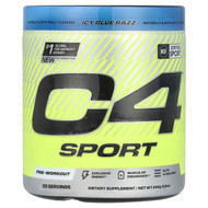 C4 - Cellucor, C4 Sport, Pre-Workout, Icy Blue Razz, 8.6 oz (244 g)