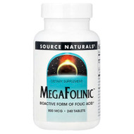 <img alt="Source Naturals, MegaFolinic, 800 mcg, 240 Tablets" title="Source Naturals, MegaFolinic, 800 mcg, 240 Tablets,021078026938"