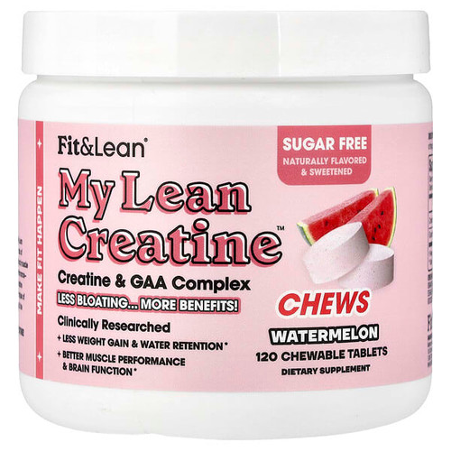 <img alt="Fit & Lean, My Lean Creatine Chews, Watermelon, 120 Chewable Tablets" title="Fit & Lean, My Lean Creatine Chews, Watermelon, 120 Chewable Tablets,666222010458"