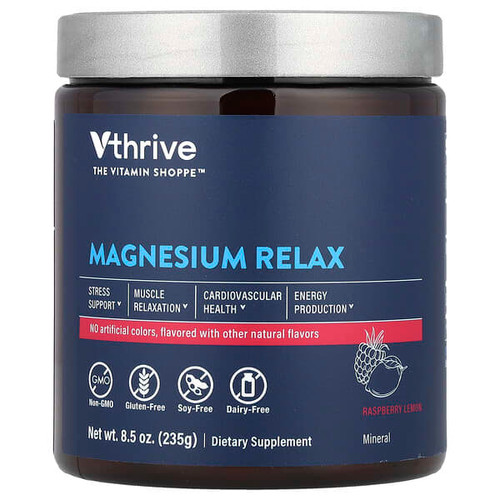 <img alt="Vthrive, Magnesium Relax, Raspberry Lemon, 8.5 oz (235 g)" title="Vthrive, Magnesium Relax, Raspberry Lemon, 8.5 oz (235 g),766536058075"