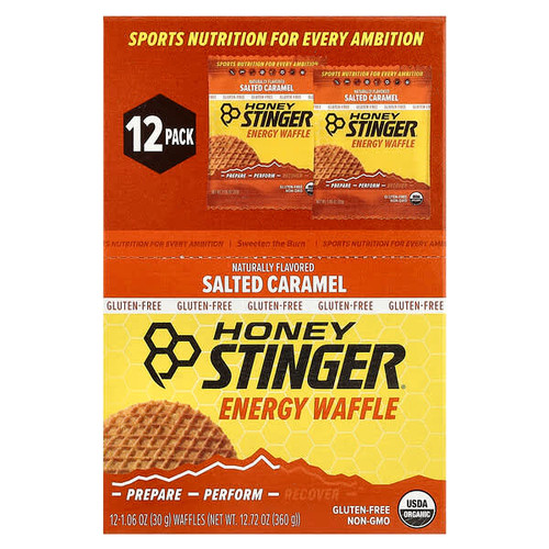 <img alt="Honey Stinger, Energy Waffle, Salted Caramel, 12 Waffles, 1.06 oz (30 g) Each" title="Honey Stinger, Energy Waffle, Salted Caramel, 12 Waffles, 1.06 oz (30 g) Each,810815023428"