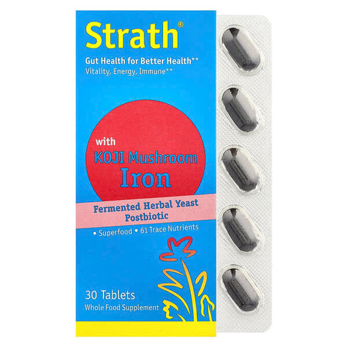 <img alt="Bio-Strath, Fermented Herbal Yeast Postbiotic, With Koji Mushroom Iron, 30 Tablets" title="Bio-Strath, Fermented Herbal Yeast Postbiotic, With Koji Mushroom Iron, 30 Tablets,083000013140"