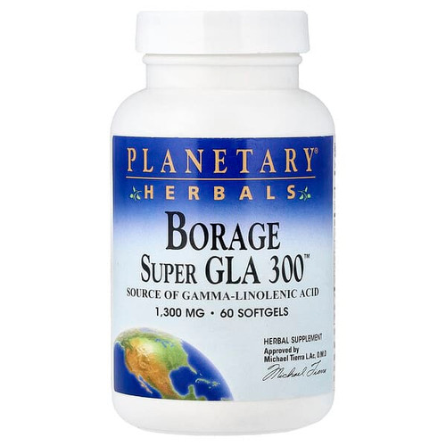 <img alt="Planetary Herbals, Borage Super GLA 300, 1,300 mg, 60 Softgels" title="Planetary Herbals, Borage Super GLA 300, 1,300 mg, 60 Softgels,021078103615"