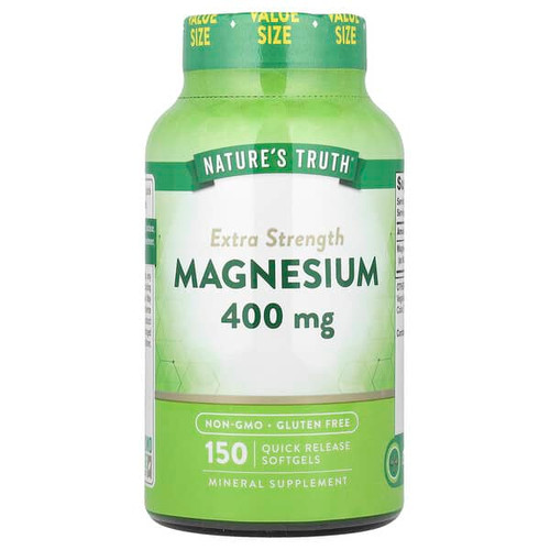 <img alt="Natures Truth, Magnesium, 400 mg, 150 Quick Release Softgels" title="Natures Truth, Magnesium, 400 mg, 150 Quick Release Softgels,840093122438"