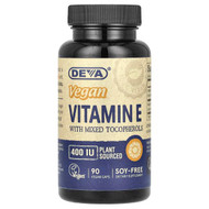 <img alt="Deva, Vegan Vitamin E with Mixed Tocopherols, 400 IU, 90 Vegan Caps" title="Deva, Vegan Vitamin E with Mixed Tocopherols, 400 IU, 90 Vegan Caps,895634000324"
