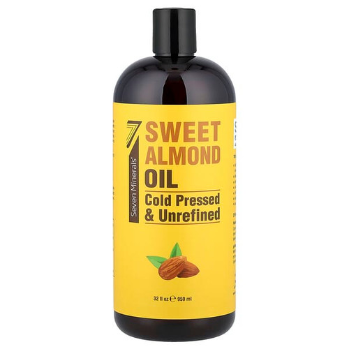 <img alt="Seven Minerals, Sweet Almond Oil, Cold Pressed & Unrefined, Unscented, 32 fl oz (950 ml)" title="Seven Minerals, Sweet Almond Oil, Cold Pressed & Unrefined, Unscented, 32 fl oz (950 ml),5060339716725"