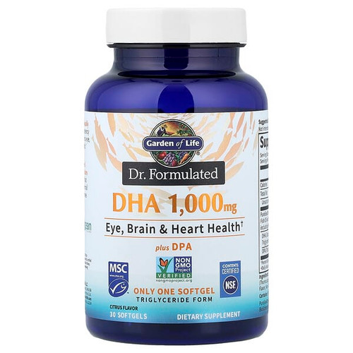<img alt="Garden of Life, Dr. Formulated DHA plus DPA, Citrus, 30 Softgels" title="Garden of Life, Dr. Formulated DHA plus DPA, Citrus, 30 Softgels,658010125321"