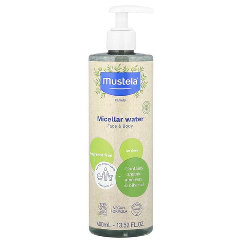 <img alt="Mustela, Micellar Water, Face & Body, Fragrance Free, 13.52 fl oz (400 ml)" title="Mustela, Micellar Water, Face & Body, Fragrance Free, 13.52 fl oz (400 ml),3504105036249"