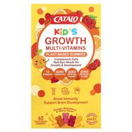 <img alt="CATALO, Kids Growth Multi-Vitamins, Plant Based Gummies, Age 2+, Orange, Strawberry & Cherry, 60 Vegetarian Gummies" title="CATALO, Kids Growth Multi-Vitamins, Plant Based Gummies, Age 2+, Orange, Strawberry & Cherry, 60 Vegetarian Gummies,810399026440"