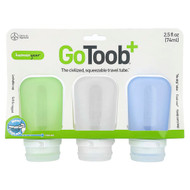 <img alt="Humangear, GoToob+, Travel Tube, Medium, Green, Clear & Blue, 3 Pack, 2.5 fl oz (74 ml) Each" title="Humangear, GoToob+, Travel Tube, Medium, Green, Clear & Blue, 3 Pack, 2.5 fl oz (74 ml) Each,091037531568"