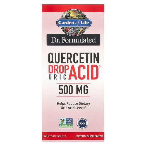 <img alt="Garden of Life, Dr. Formulated, Quercetin Drop Uric Acid, 500 mg, 60 Vegan Tablets" title="Garden of Life, Dr. Formulated, Quercetin Drop Uric Acid, 500 mg, 60 Vegan Tablets,658010130523"
