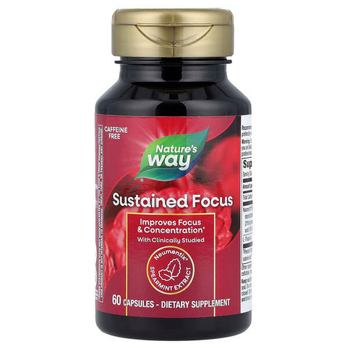 <img alt="Natures Way, Sustained Focus, 60 Capsules" title="Natures Way, Sustained Focus, 60 Capsules,033674136911"