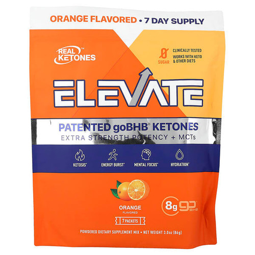<img alt="Real Ketones, Elevate, Orange, 7 Packets, 0.43 oz (12.3 g) Each" title="Real Ketones, Elevate, Orange, 7 Packets, 0.43 oz (12.3 g) Each,850024263925"