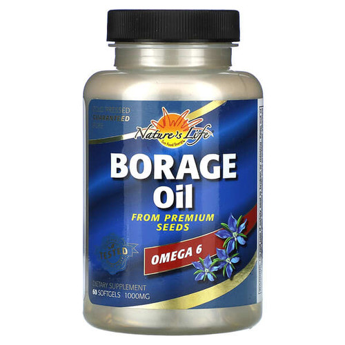 <img alt="Natures Life, Borage Oil, 1,000 mg , 60 Softgels" title="Natures Life, Borage Oil, 1,000 mg , 60 Softgels,010043050511"