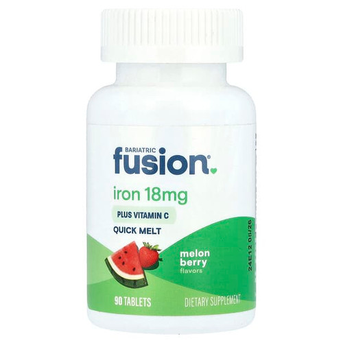 <img alt="Bariatric Fusion, Quick Melt, Iron Plus Vitamin C, Melon Berry, 18 mg, 90 Tablets" title="Bariatric Fusion, Quick Melt, Iron Plus Vitamin C, Melon Berry, 18 mg, 90 Tablets,810030381624"