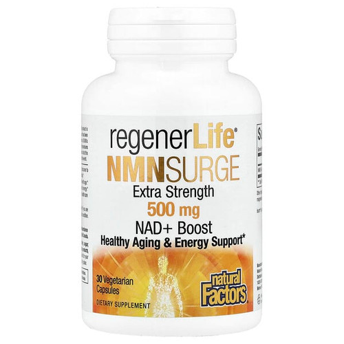 <img alt="Natural Factors, RegenerLife, NMN Surge, 500 mg, 30 Vegetarian Capsules" title="Natural Factors, RegenerLife, NMN Surge, 500 mg, 30 Vegetarian Capsules,068958019260"