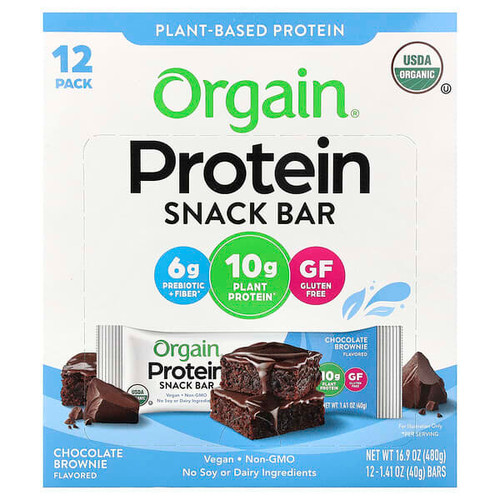 <img alt="Orgain, Protein Snack Bar, Chocolate Brownie, 12 Bars, 1.41 oz (40 g) Each" title="Orgain, Protein Snack Bar, Chocolate Brownie, 12 Bars, 1.41 oz (40 g) Each,851770008228"